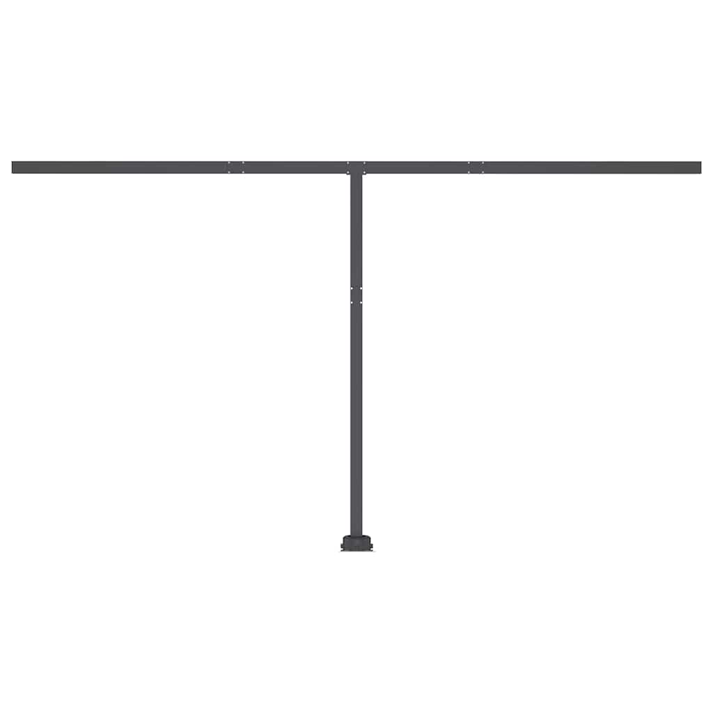 Toldo retrátil manual independente 450x300cm laranja e castanho