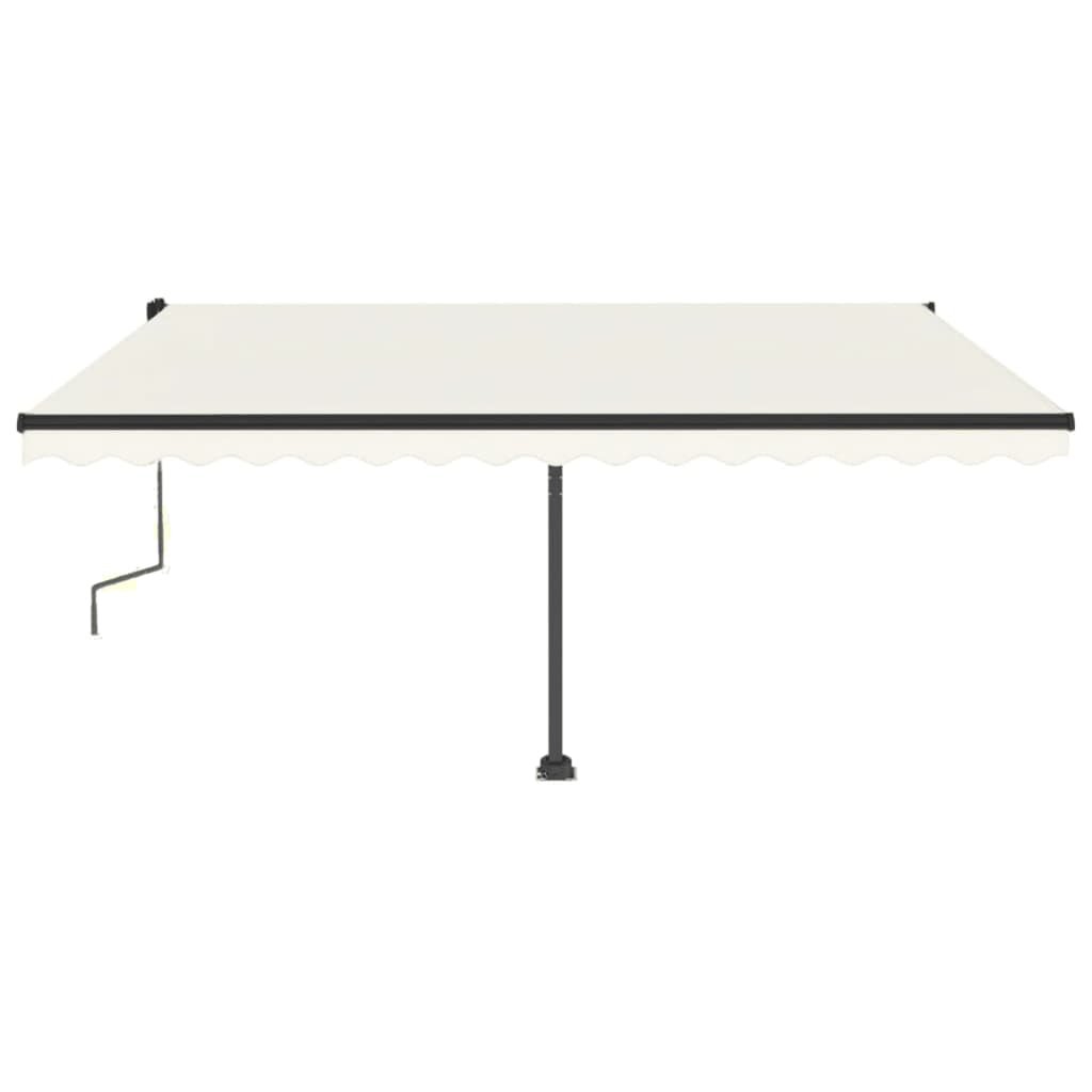 Toldo retrátil manual independente 450x350 cm cor creme