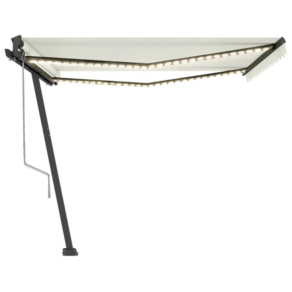 Toldo automático com LED e sensor de vento 450x350 cm cor creme
