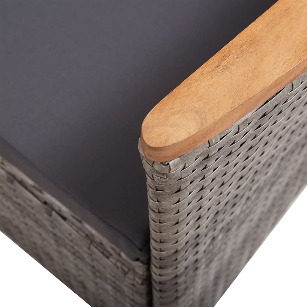 5 pcs conjunto de jantar para jardim bege