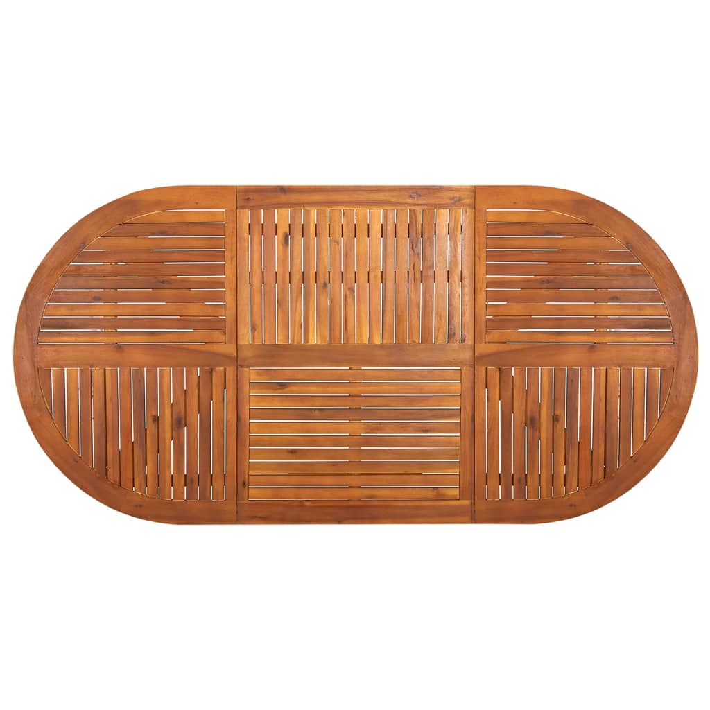 7 pcs conjunto de jantar para jardim bege