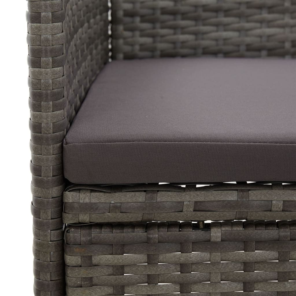 7 pcs conjunto de jantar para jardim bege