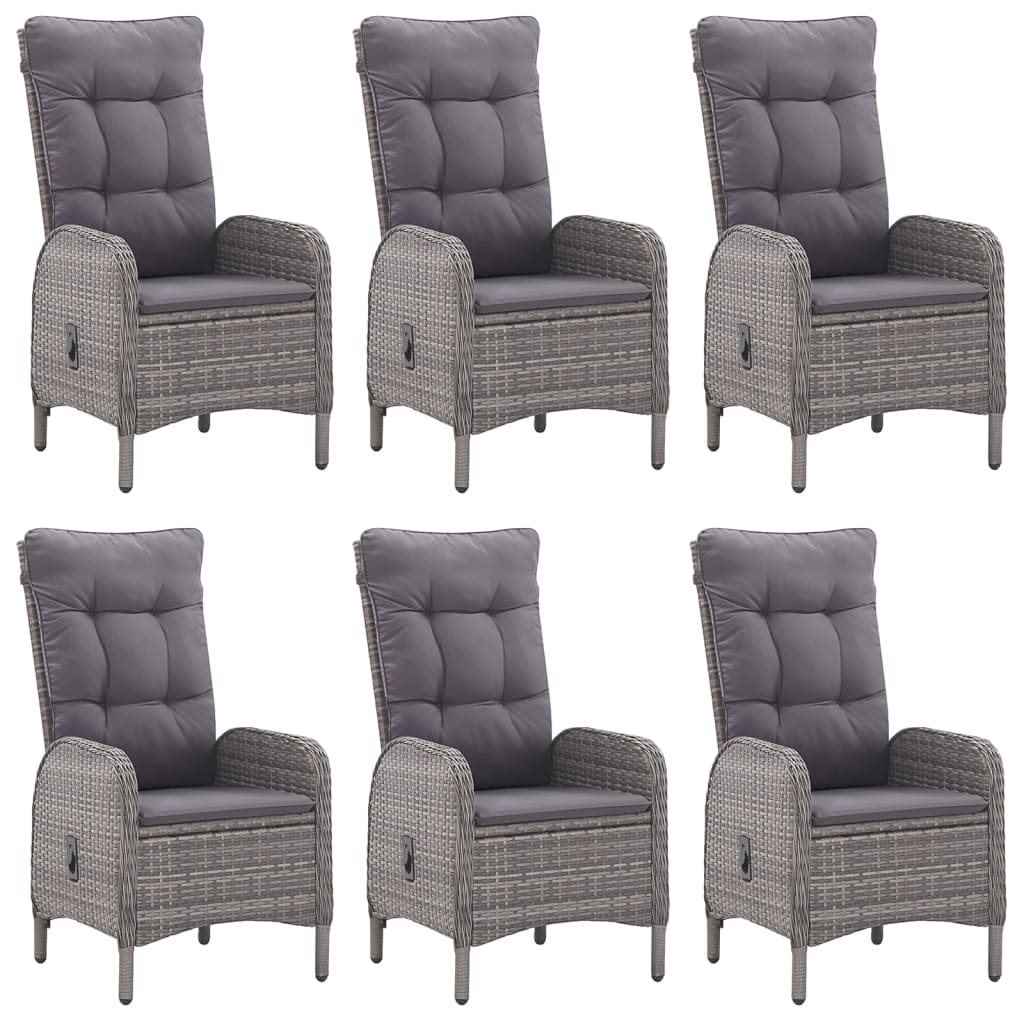 7 pcs conjunto de jantar para jardim bege