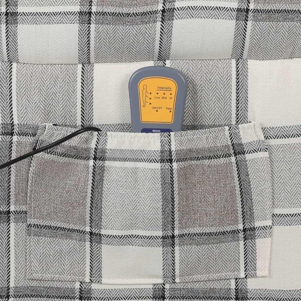 Poltrona de massagens reclinável tecido cinzento