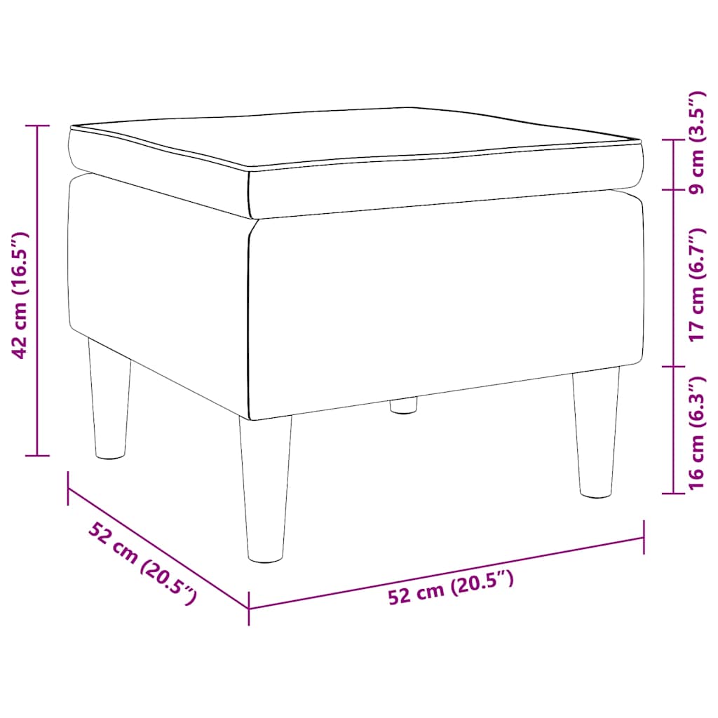 Banco com pernas de madeira veludo castanho