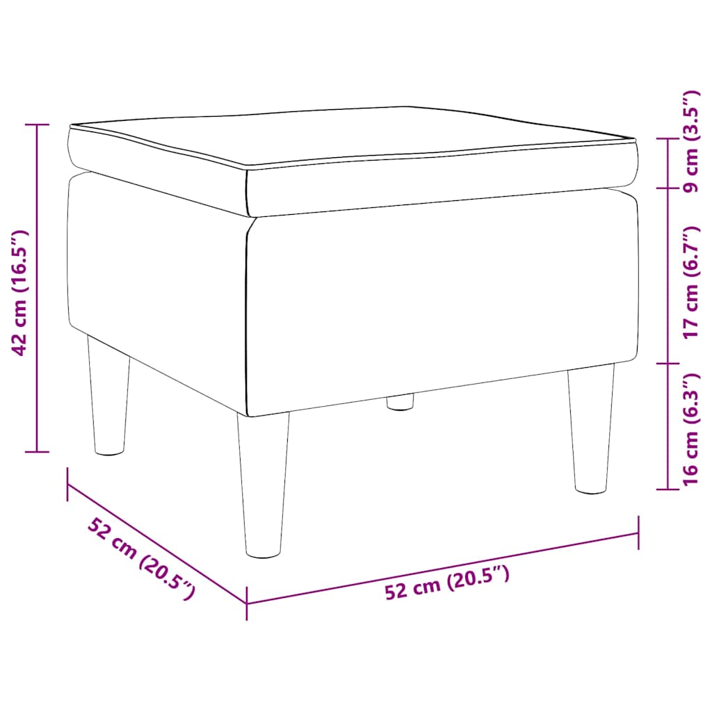 Banco com pernas de madeira em veludo creme