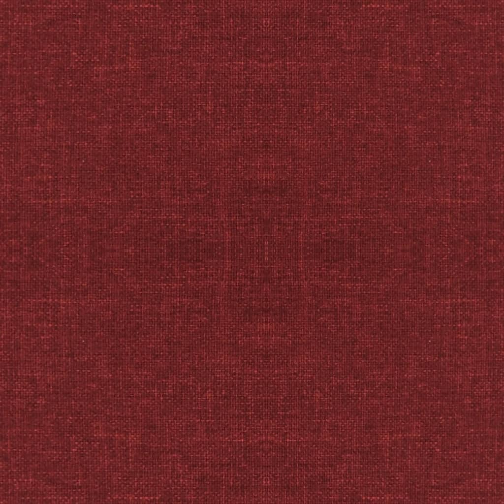 Banco com pernas de madeira tecido vermelho tinto