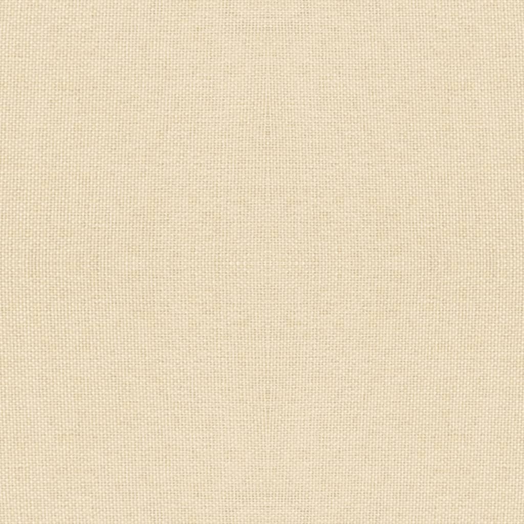 Banco com pernas de madeira tecido cor creme