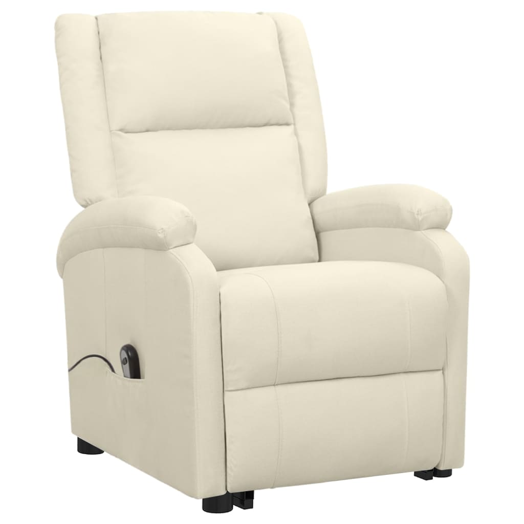 Poltrona elevatória tecido cor creme