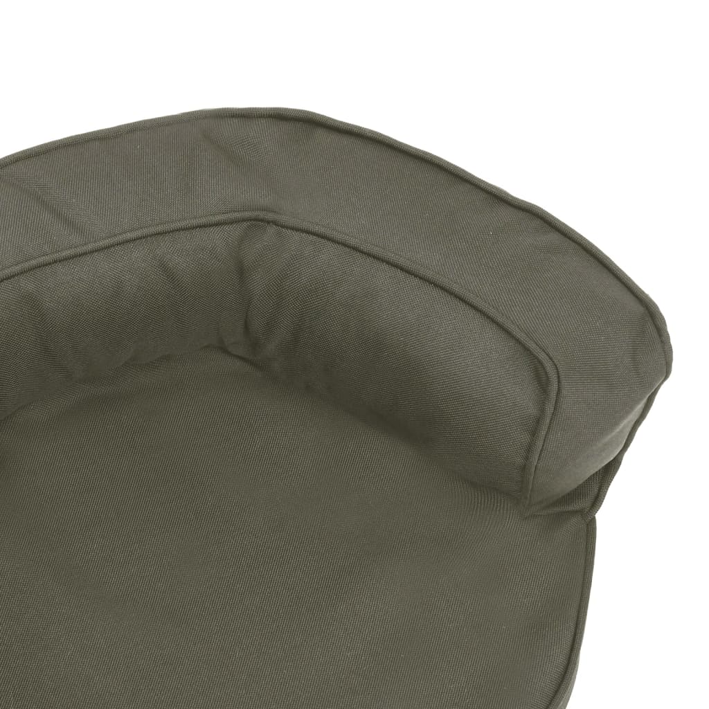 Cama p/ cães ergonómica 75x53cm aspeto linho cinzento-escuro