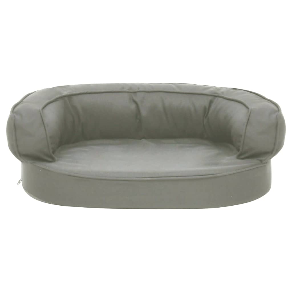 Cama p/ cães ergonómica 75x53cm aspeto linho cinzento-escuro
