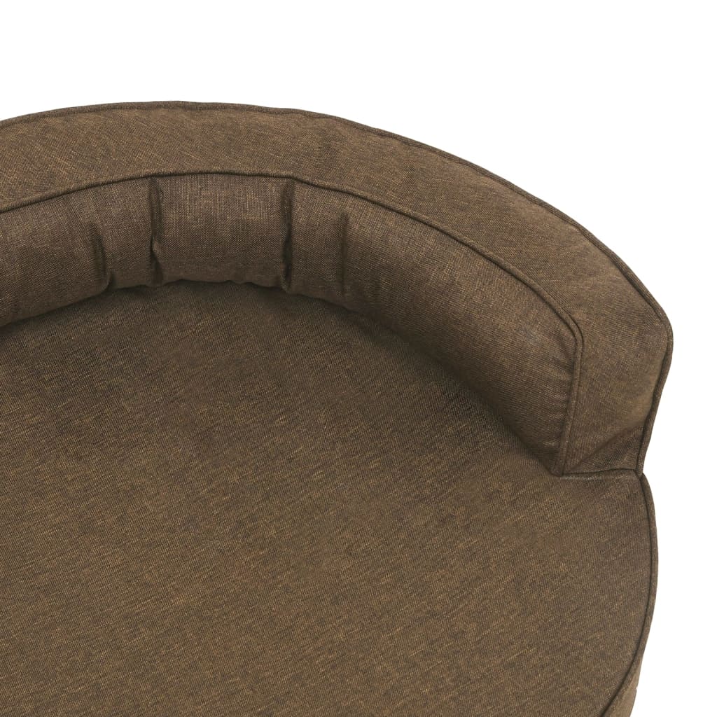 Cama p/ cães ergonómica 75x53cm aspeto linho cinzento-escuro