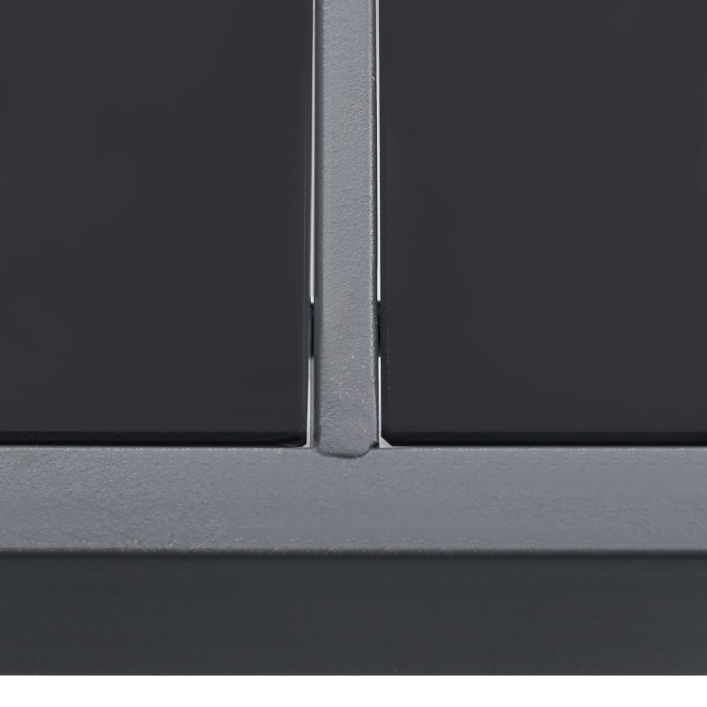 7 pcs conjunto de jantar para exterior aço antracite