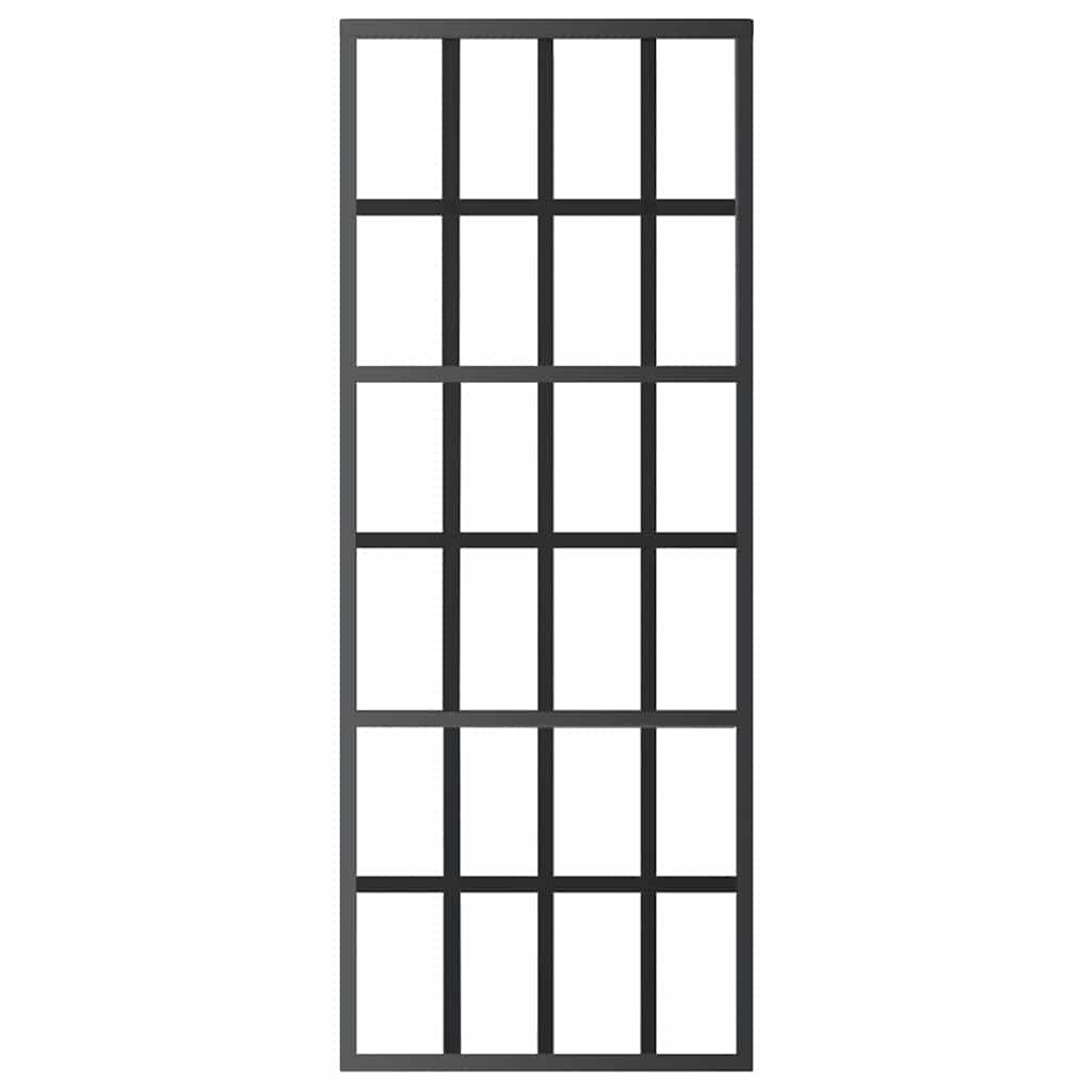 Porta deslizante em vidro ESG e alumínio 102x205 cm preto