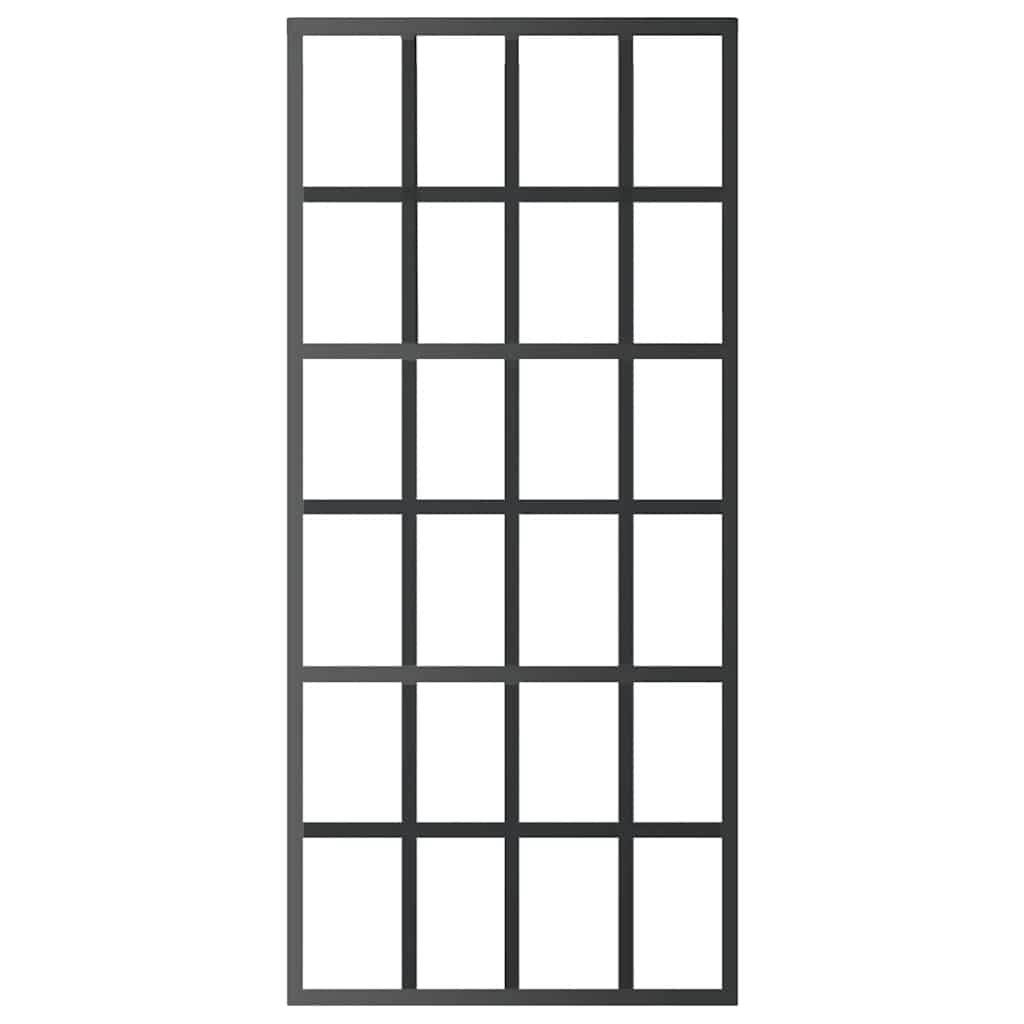 Porta deslizante em vidro ESG e alumínio 102x205 cm preto