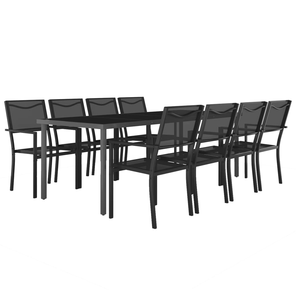 7 pcs conjunto de jantar para exterior aço