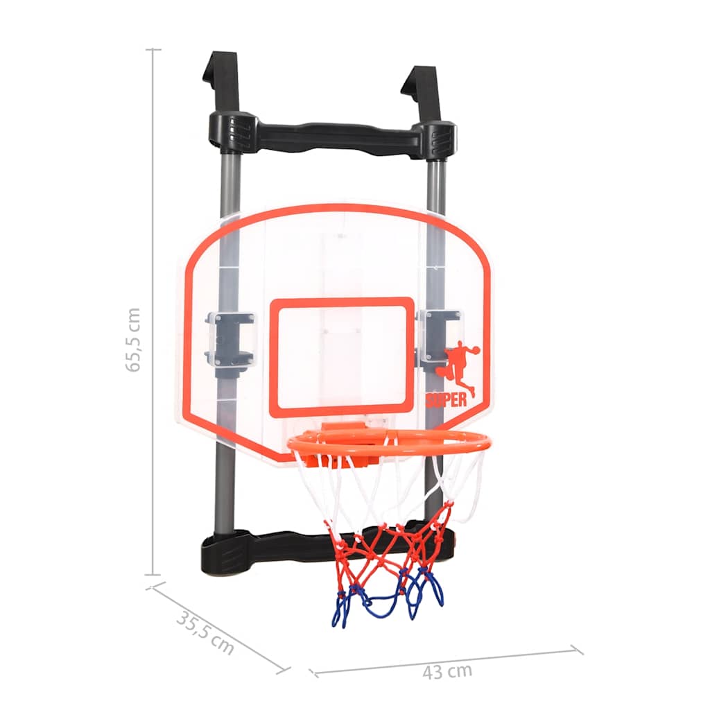 Conjunto de basquetebol criança ajustável p/ colocar numa porta