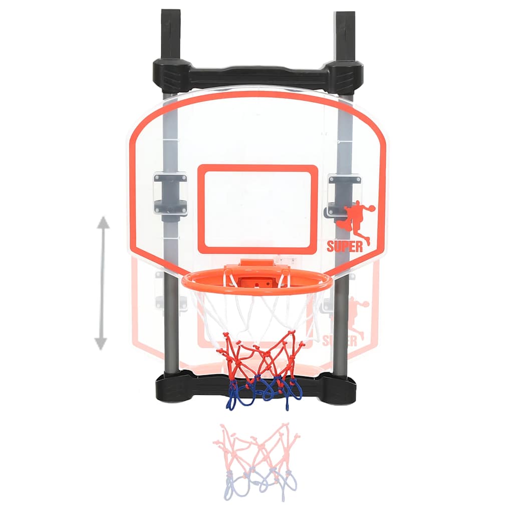 Conjunto de basquetebol criança ajustável p/ colocar numa porta