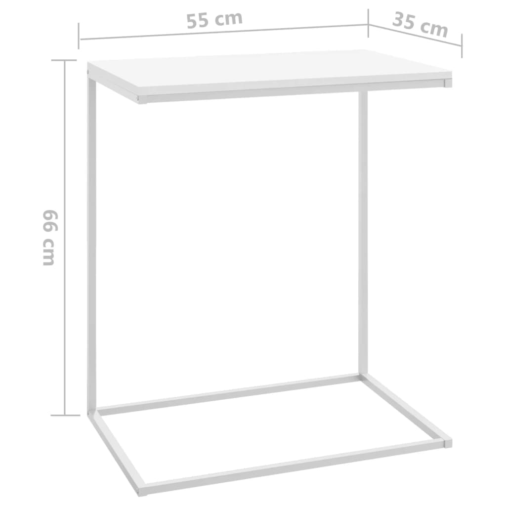 Mesa de centro 55x35x66 cm derivados de madeira branco