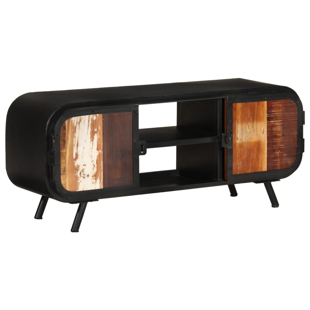 Móvel de TV 110x30x45 cm madeira recuperada maciça
