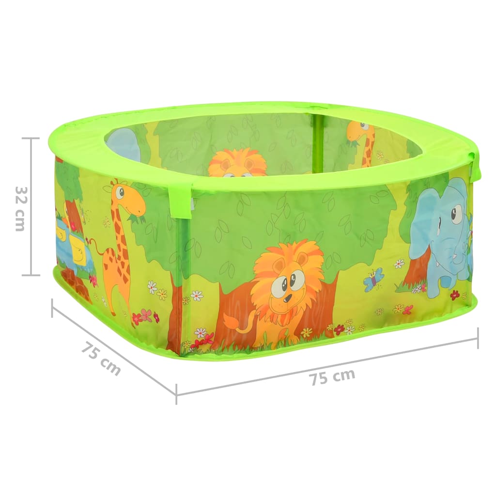 Piscina de bolas com 50 bolas para crianças 75x75x32 cm