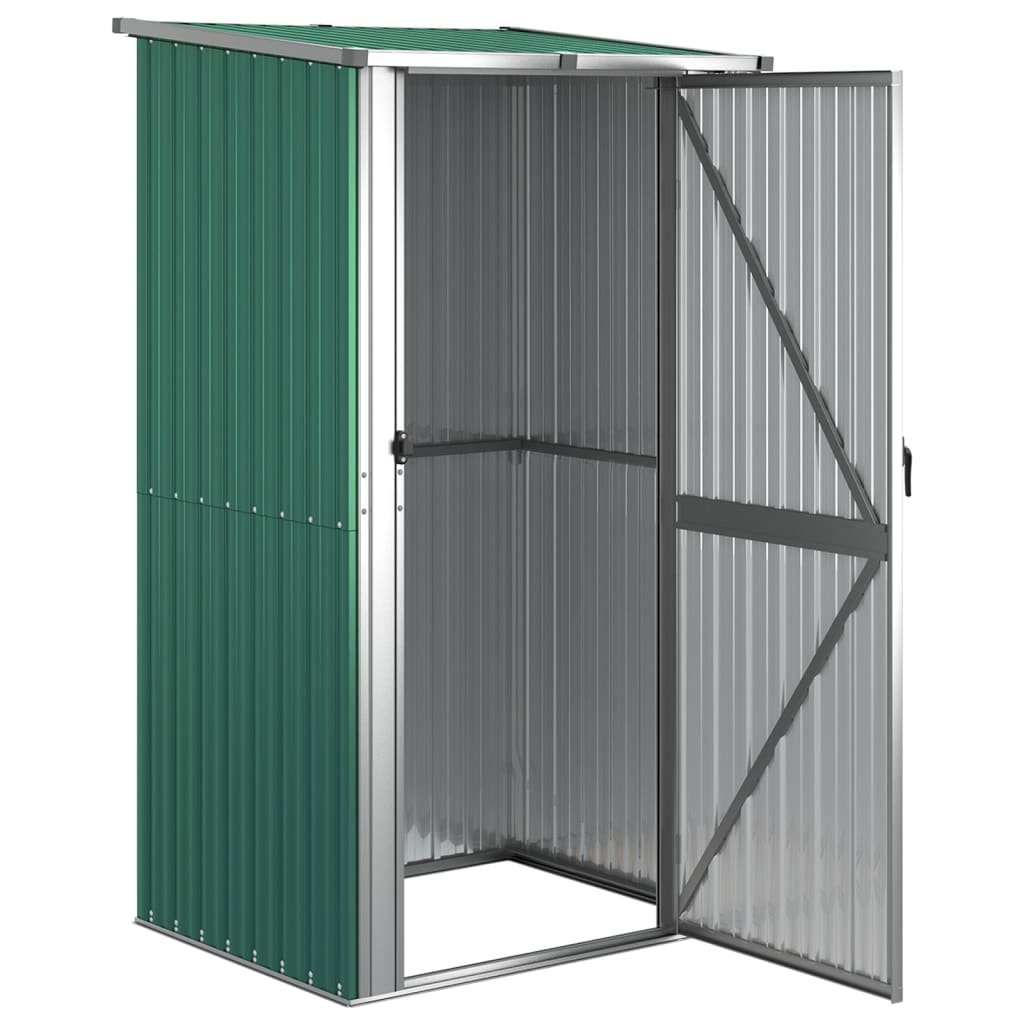 Abrigo de jardim castanho 118,5x97x209,5 cm aço galvanizado