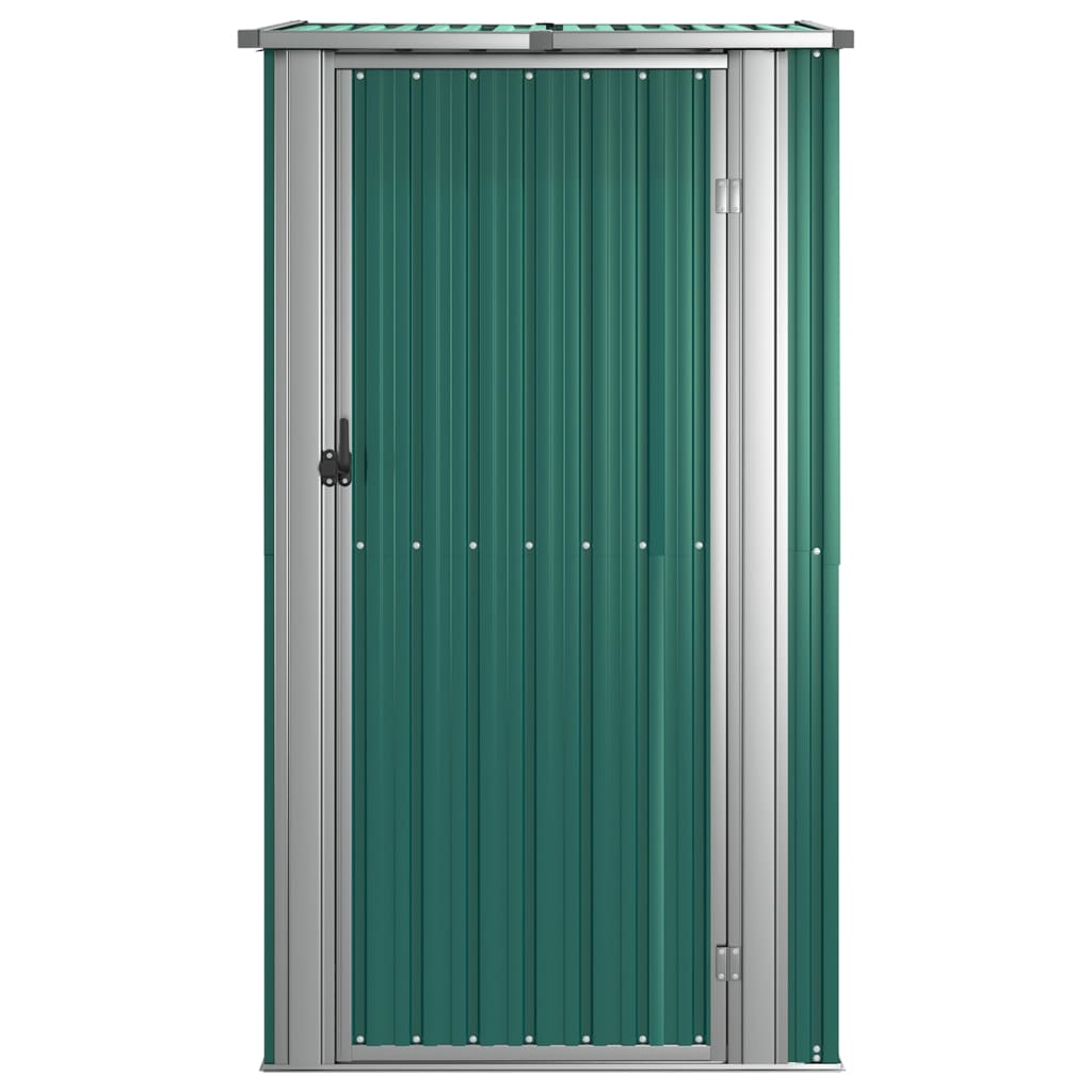 Abrigo de jardim castanho 118,5x97x209,5 cm aço galvanizado