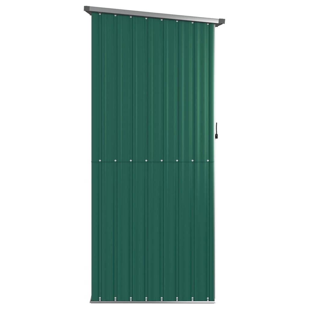 Abrigo de jardim castanho 118,5x97x209,5 cm aço galvanizado