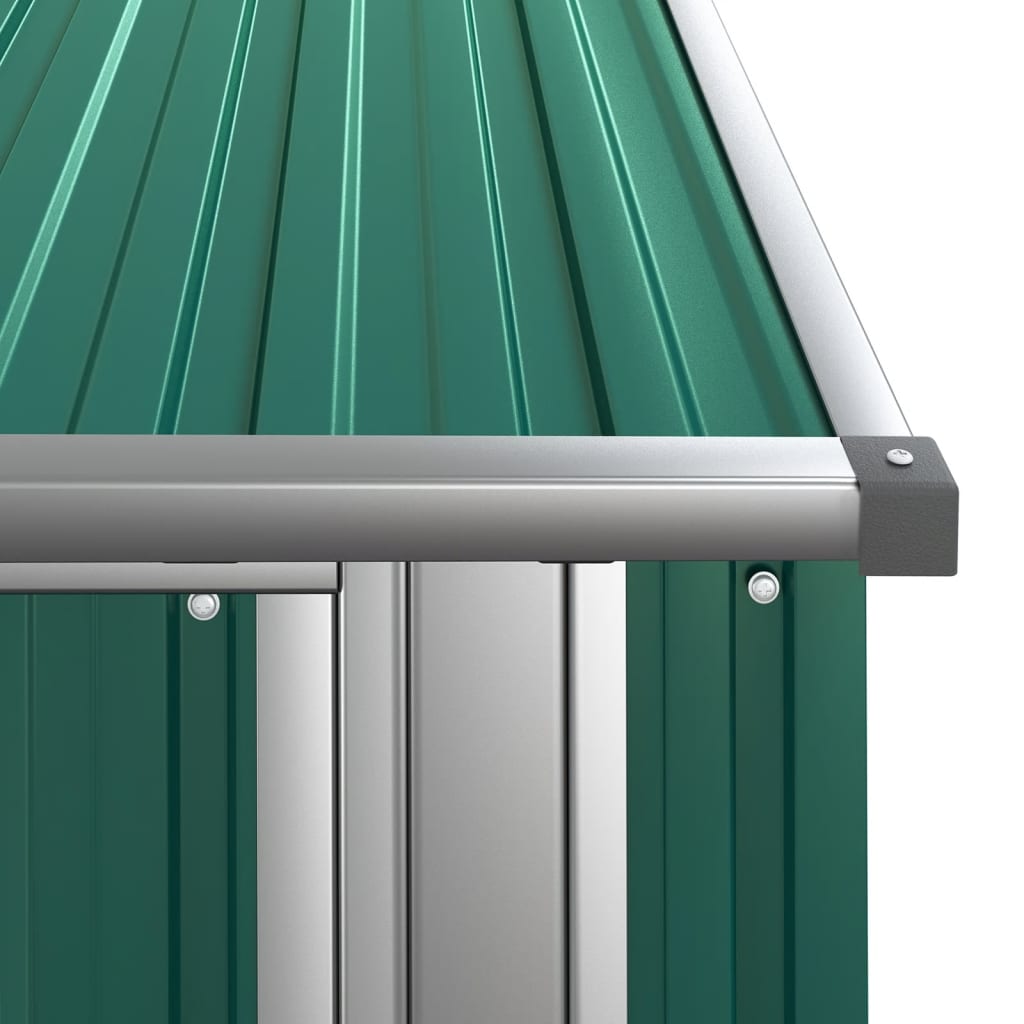 Abrigo de jardim castanho 118,5x97x209,5 cm aço galvanizado