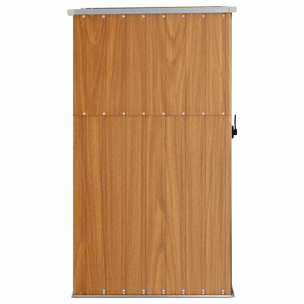 Abrigo p/ ferramentas jardim aço galvanizado castanho