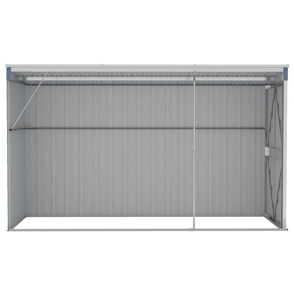 Abrigo suspenso p/ jardim 118x288x178 cm aço galvaniz. cinzento