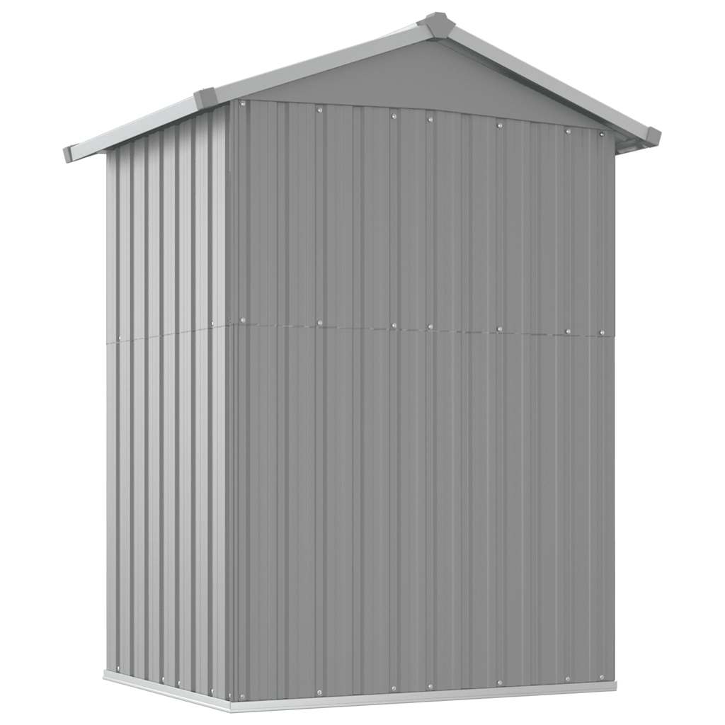 Abrigo de jardim 126x97,5x177 cm aço galvanizado cinzento