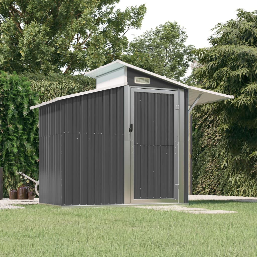 Abrigo de jardim 270x130x208,5 cm aço galvanizado antracite