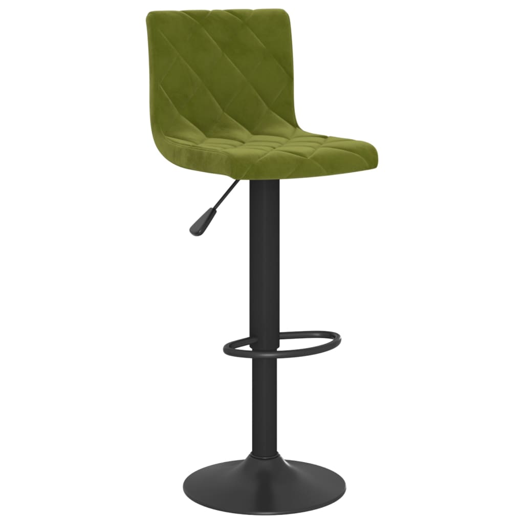 Bancos de bar 2 pcs veludo verde-claro