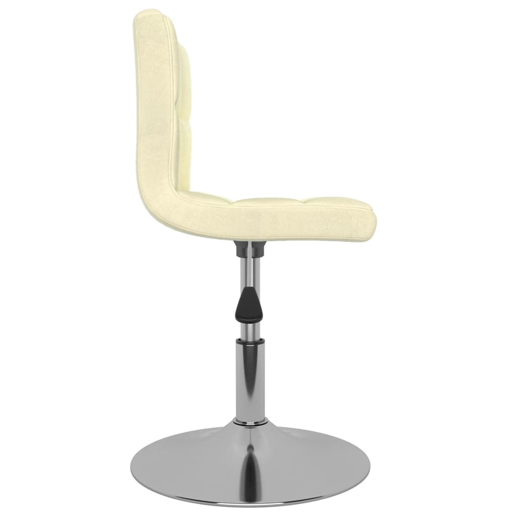 Banco de bar giratório tecido cor creme