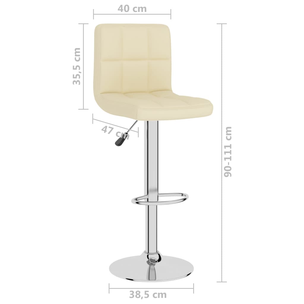 Banco de bar tecido cor creme