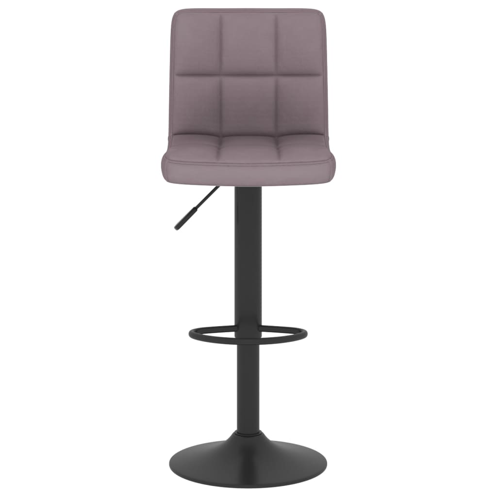 Bancos de bar 2 pcs tecido cinzento-acastanhado