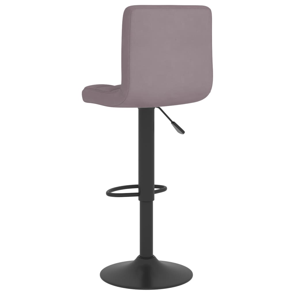 Bancos de bar 2 pcs tecido cinzento-acastanhado