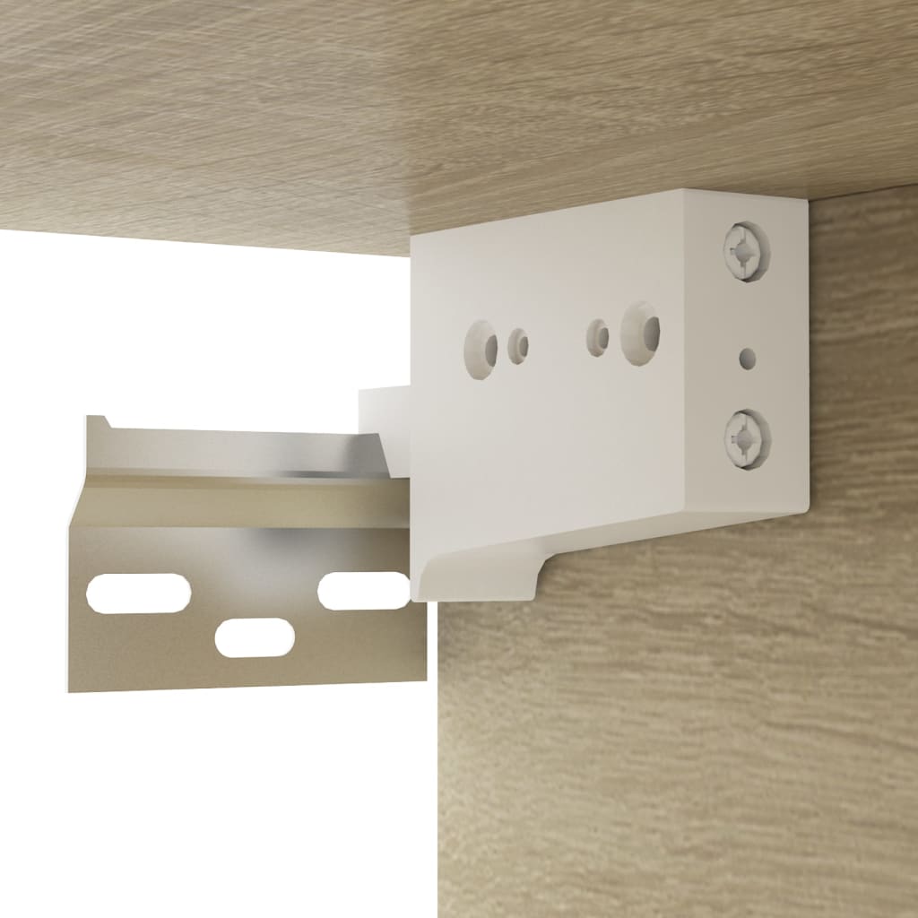 Armário de parede para TV 102x35x35 cm branco e carvalho sonoma