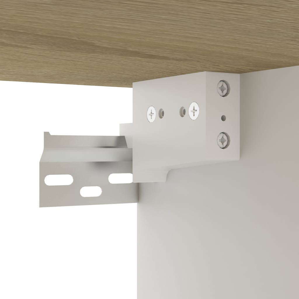 Armário de parede para TV 102x35x35 cm branco e carvalho sonoma