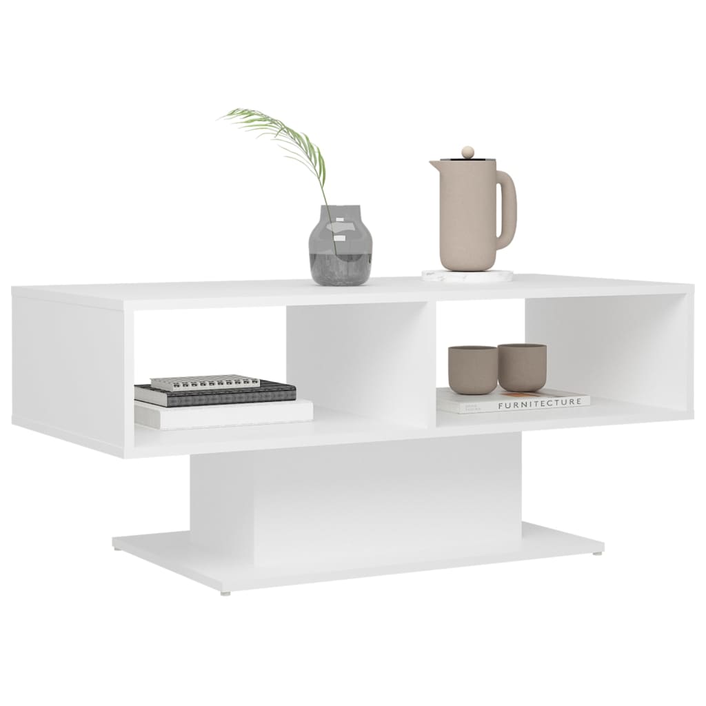Mesa de centro 103,5x50x44,5 cm derivados de madeira branco