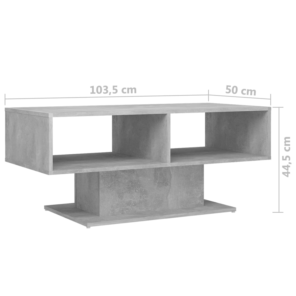 Mesa de centro 103,5x50x44,5 cm derivados de madeira branco