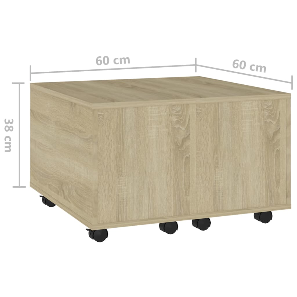 Mesa de centro 60x60x38 cm derivados de madeira branco