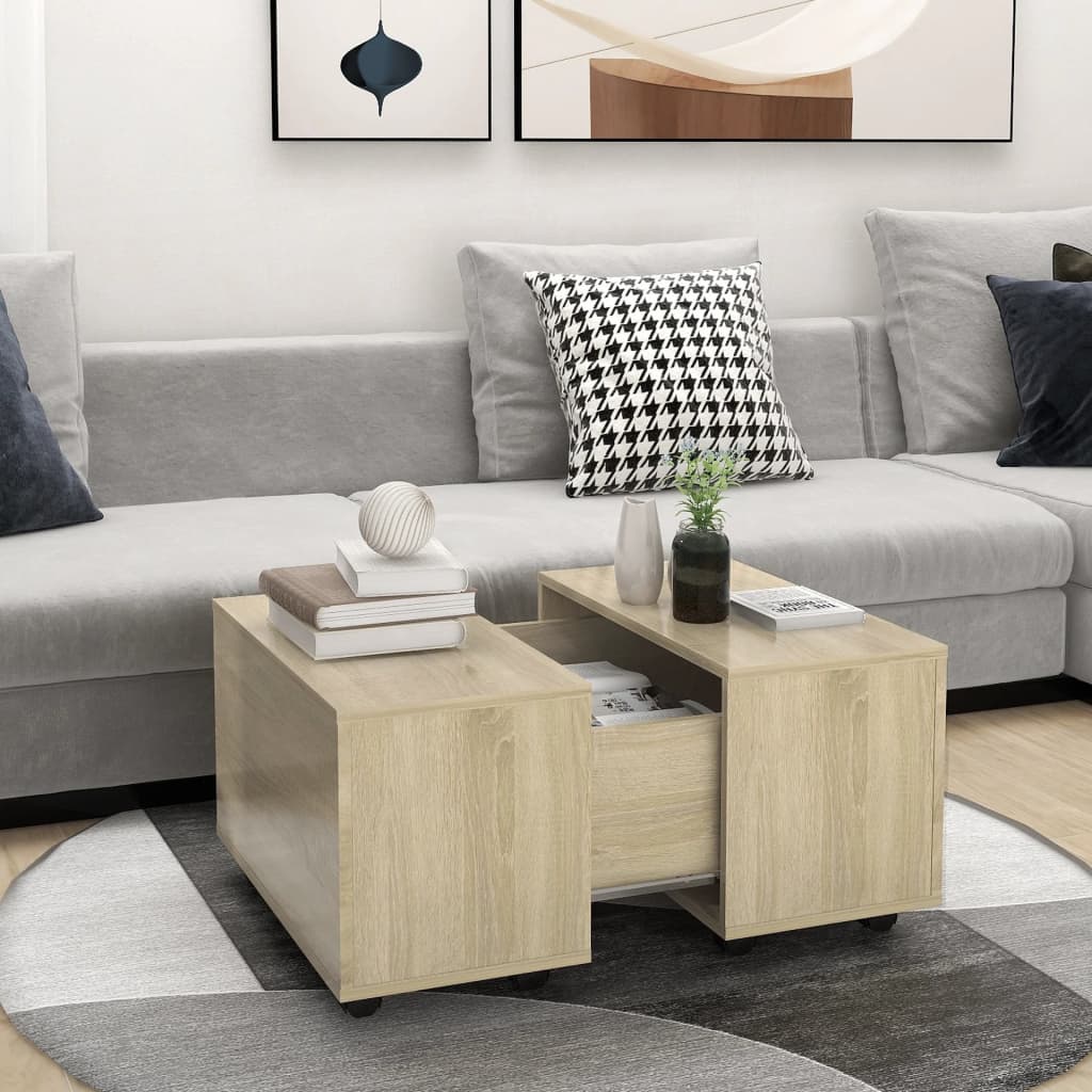 Mesa de centro 60x60x38 cm derivados de madeira branco
