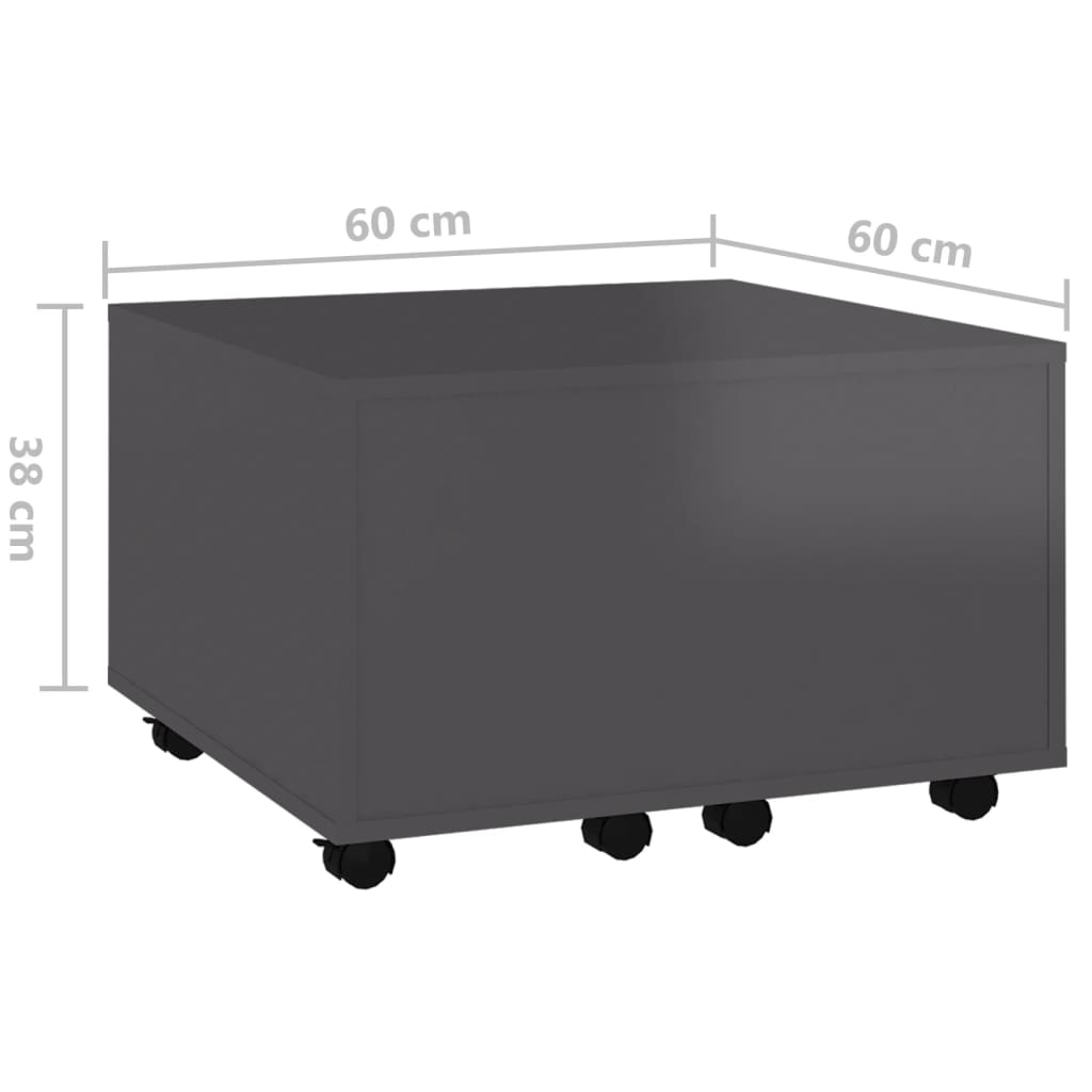 Mesa de centro 60x60x38 cm derivados de madeira branco