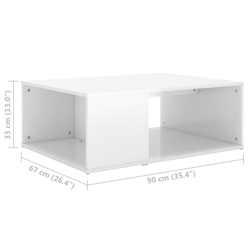 Mesa de centro 90x67x33 cm derivados de madeira branco