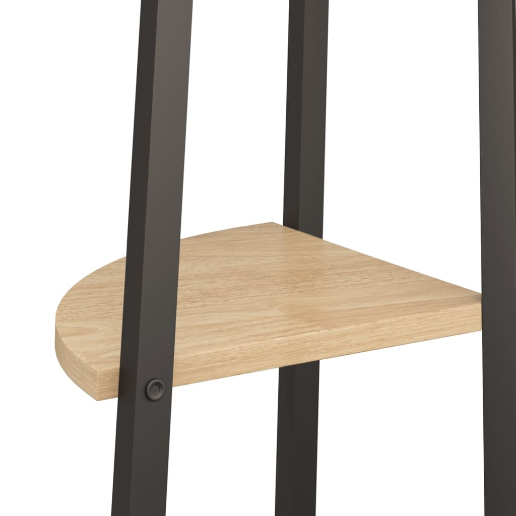 Unidade 3 pratel. de canto 45,5x31,5x120cm castanho-claro/preto