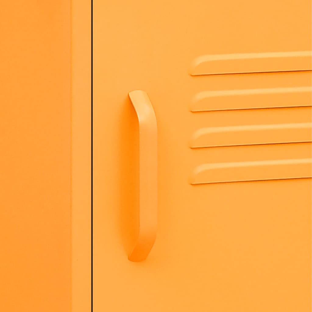 Mesa de cabeceira 35x35x51 cm aço amarelo mostarda