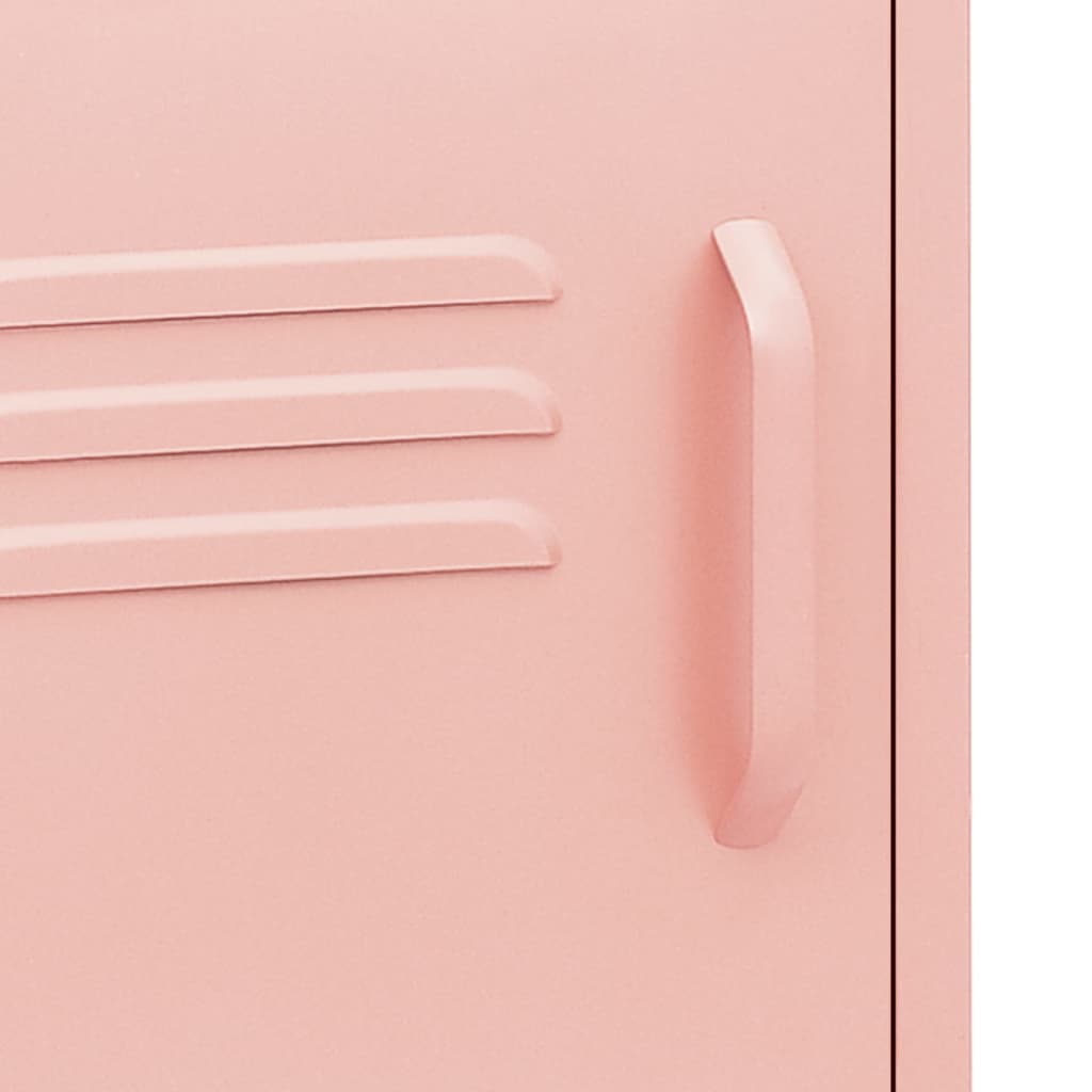 Mesa de cabeceira 35x35x51 cm aço rosa