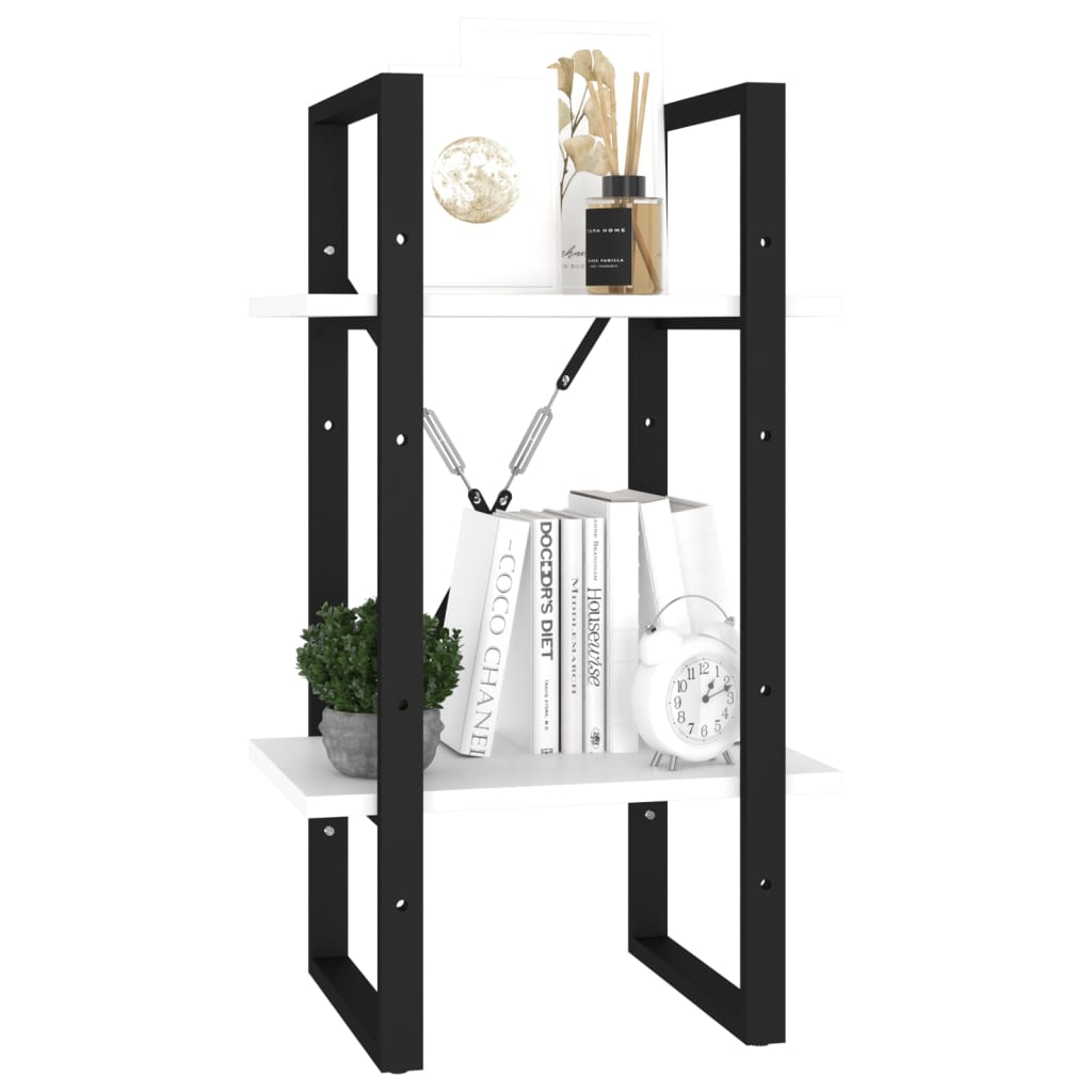 Estante com 2 prateleiras 80x30x70 cm derivados madeira branco